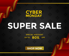 Cyber Monday Super Sale Social Media Post Vector
