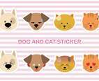 Simple Dog And Cat Stiker