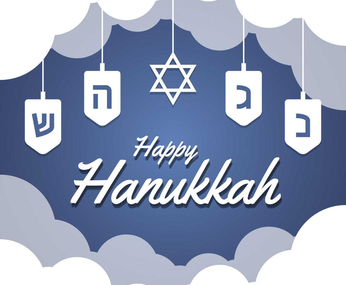 Hanukkah Blue Background