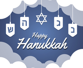 Hanukkah Blue Background