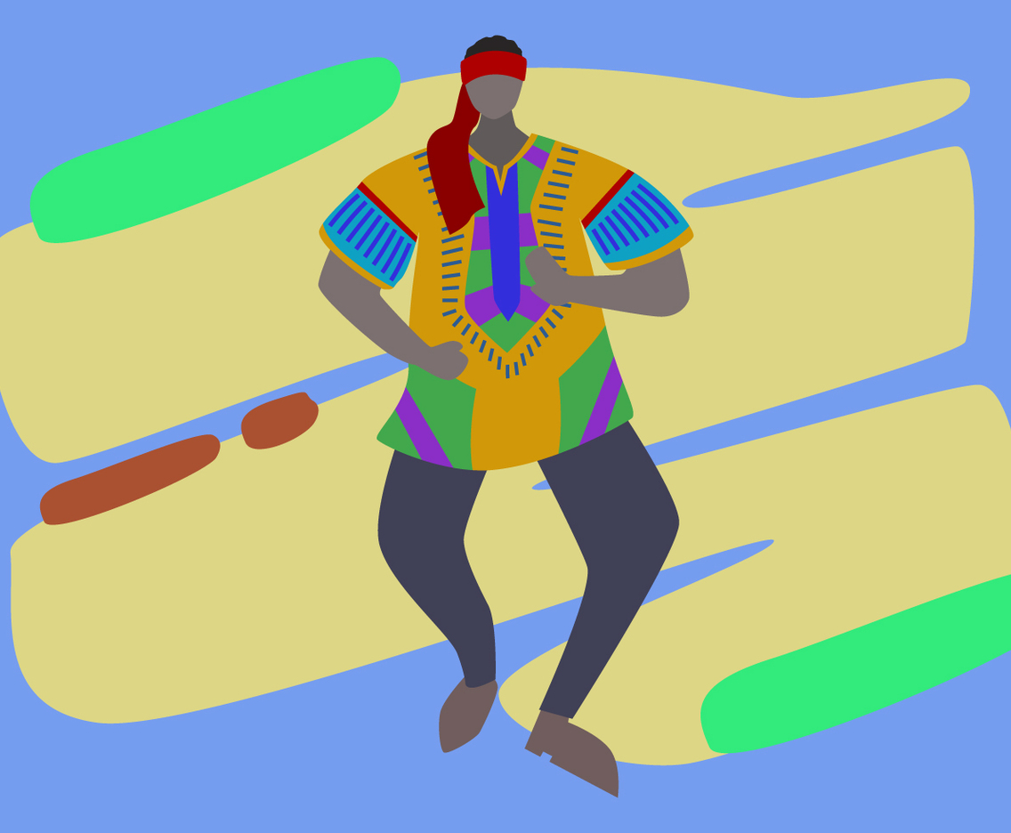 Outstanding Man In Dashiki Vectors