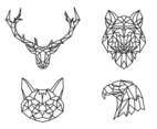 Geometric Line Animals Shape