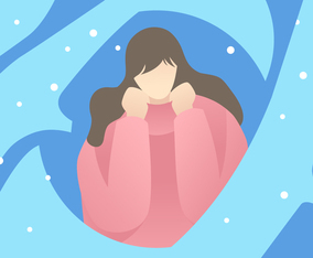 Beautiful Model Portrait In Winter Outdoors Vectors