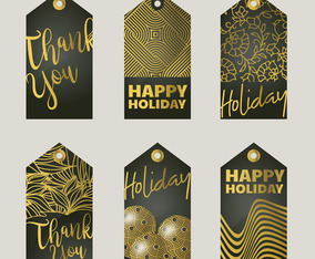 Holiday Gift Tags Vector Pack