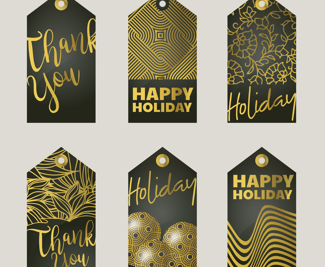 Holiday Gift Tags Vector Pack