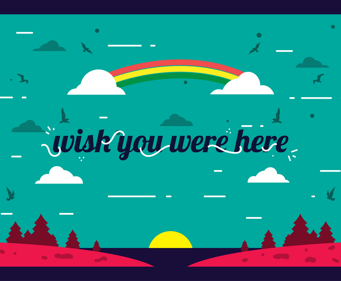 Wish You Were Here Vector