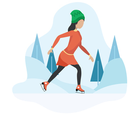 Ice Skating illustration