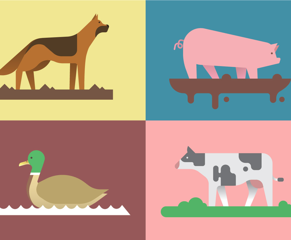 Simple Geometric Animal