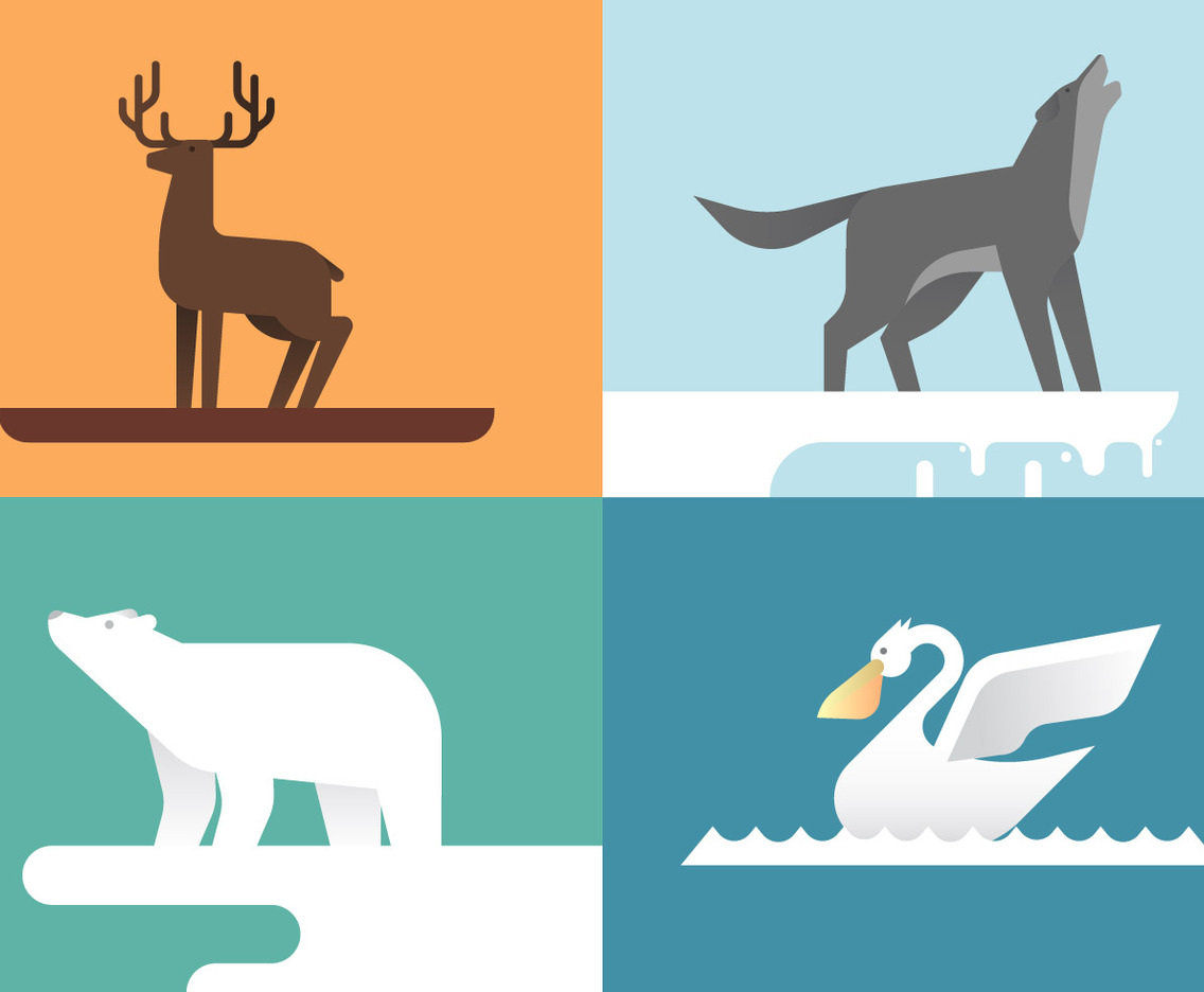 Minimalist Geometric Animal