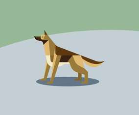 Geometric Simple Shape Animals Vector Illustration