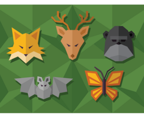 Geometric Simple Shape Animals