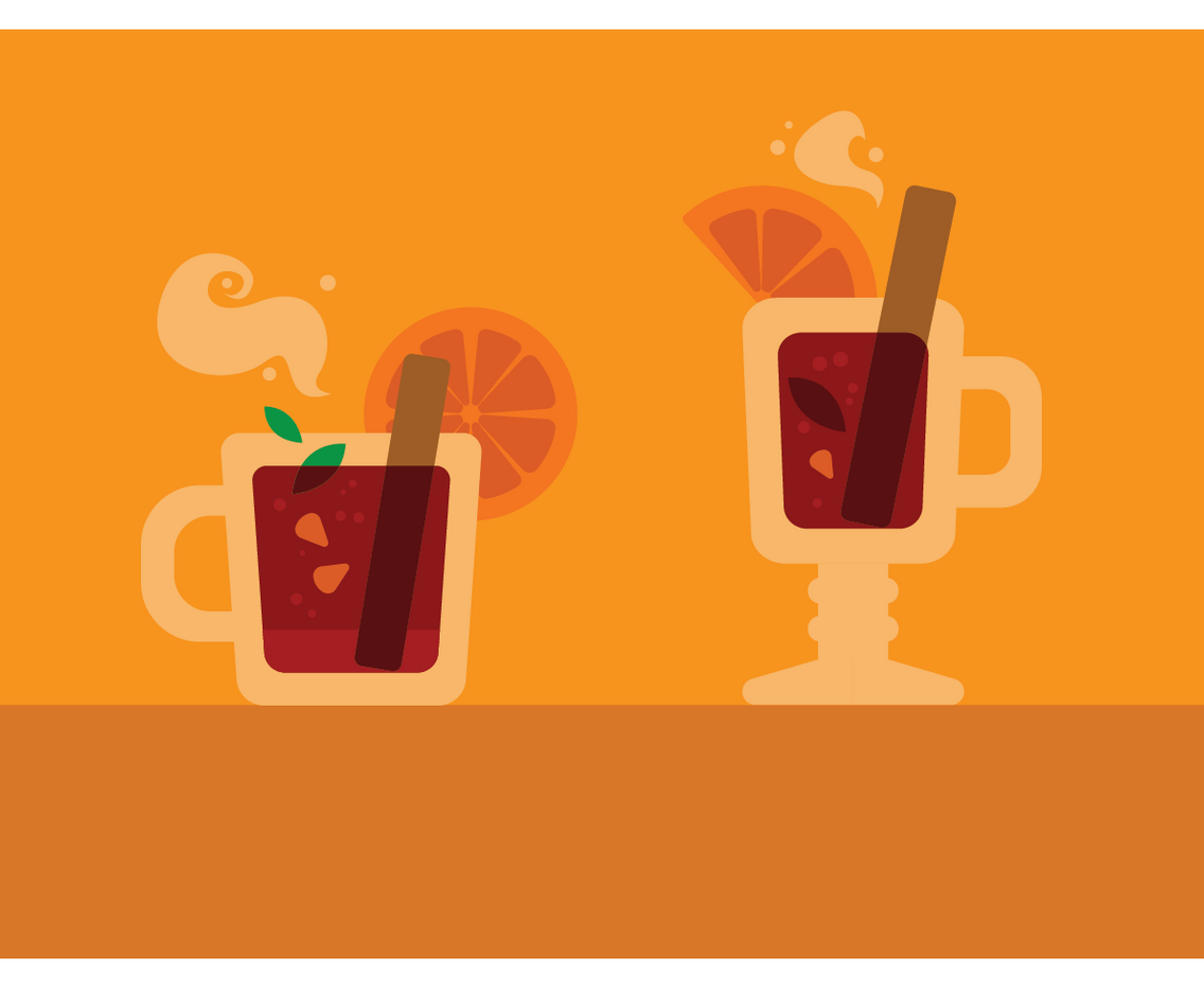 Two Glasses Mulled Wine