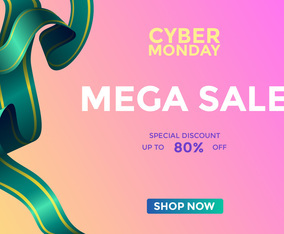 Cyber Monday Mega Sale Social Media Post Vector