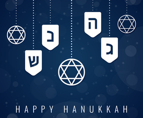 Modern Hanukkah Blue Background