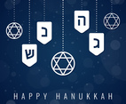Modern Hanukkah Blue Background