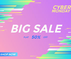 Cyber Monday Big Sale Social Media Post Vector