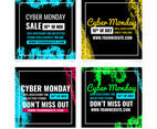 Vector Cyber Monday Social Media Posts
