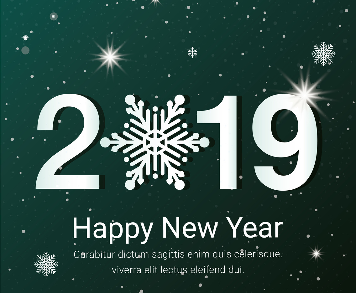 Vector New Year Greeting Card Design