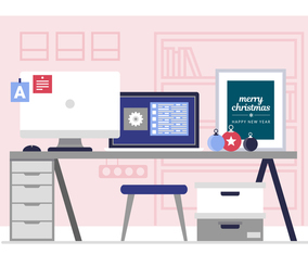 Vector Designer Room Illustration