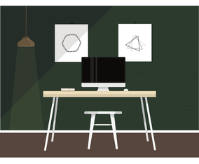Vector Designer Room Illustration