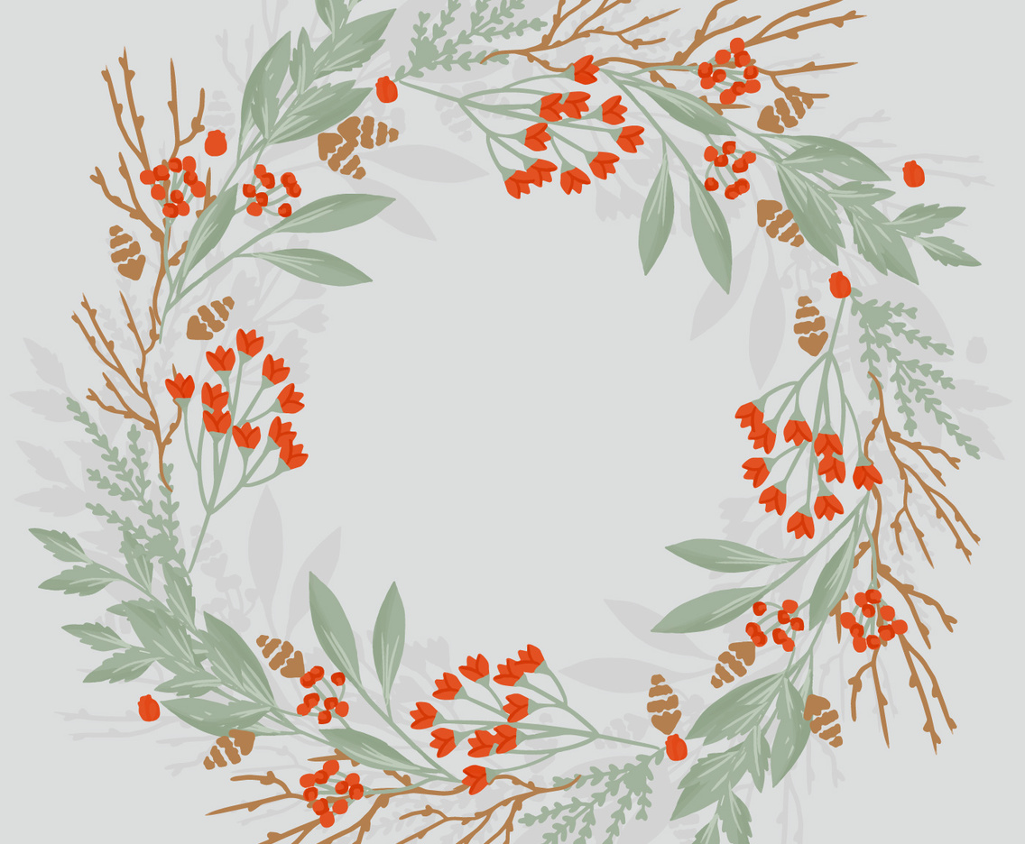 Vector Floral Wreath