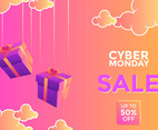 Dusk Cyber Monday Social Media Post Vector