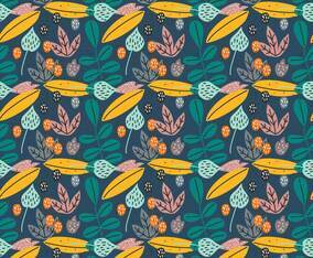 Seamless Flower Pattern Vector