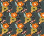 Fall Flower Pattern Vector