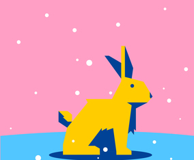 Rabbit Geometric Simple Shape Animals