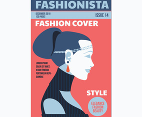 Woman Magazine Cover Design Bohemian Theme