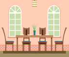 Dining Room Cozy Settings Vector
