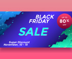 Black Friday November Sale Liquid Style Banner Vector