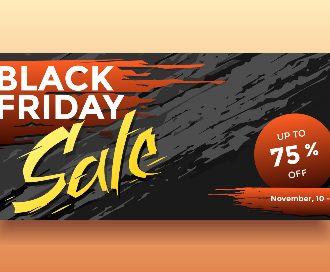 Black November Sale Banner Vector