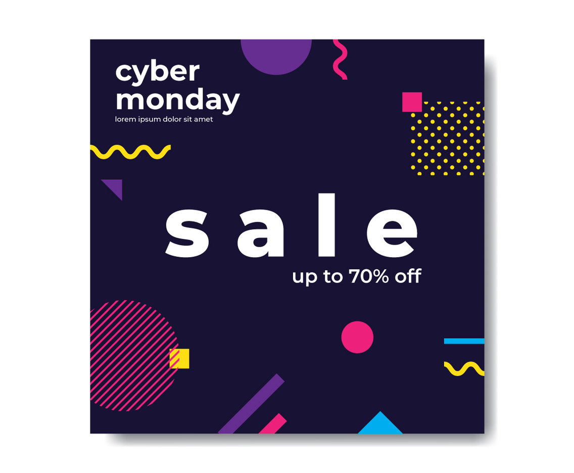 Cyber Monday Geometric Banner