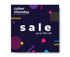 Cyber Monday Geometric Banner