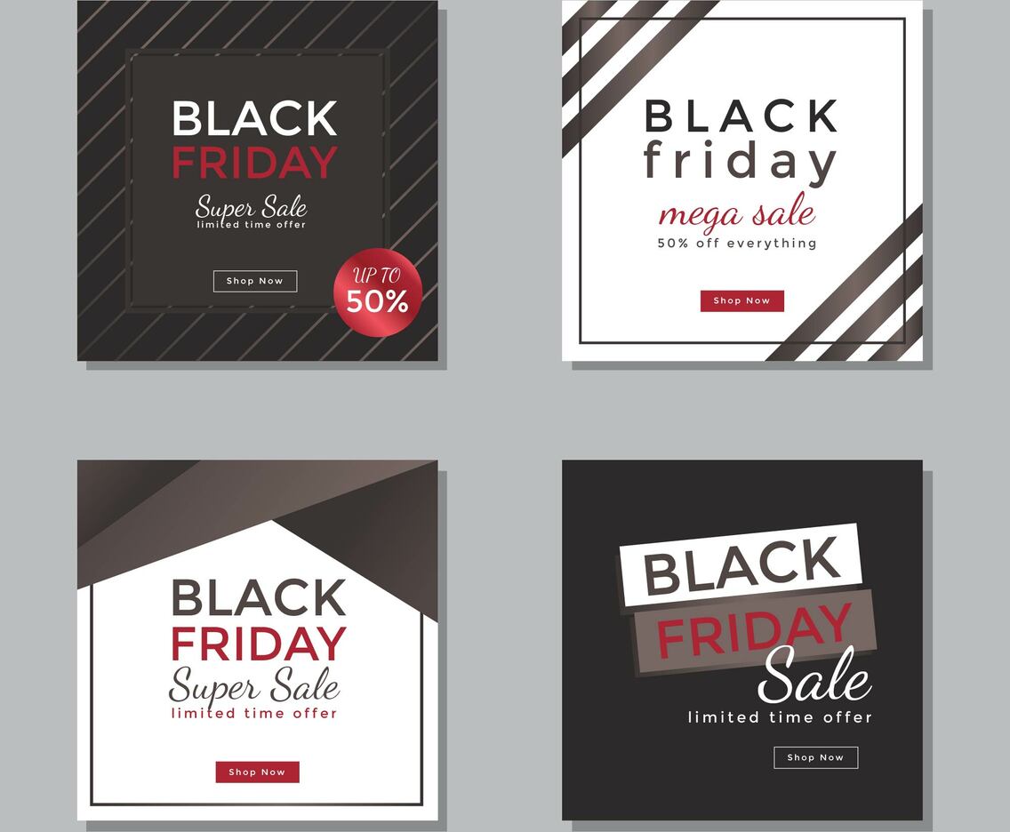 Black Friday Social Media Post Vector