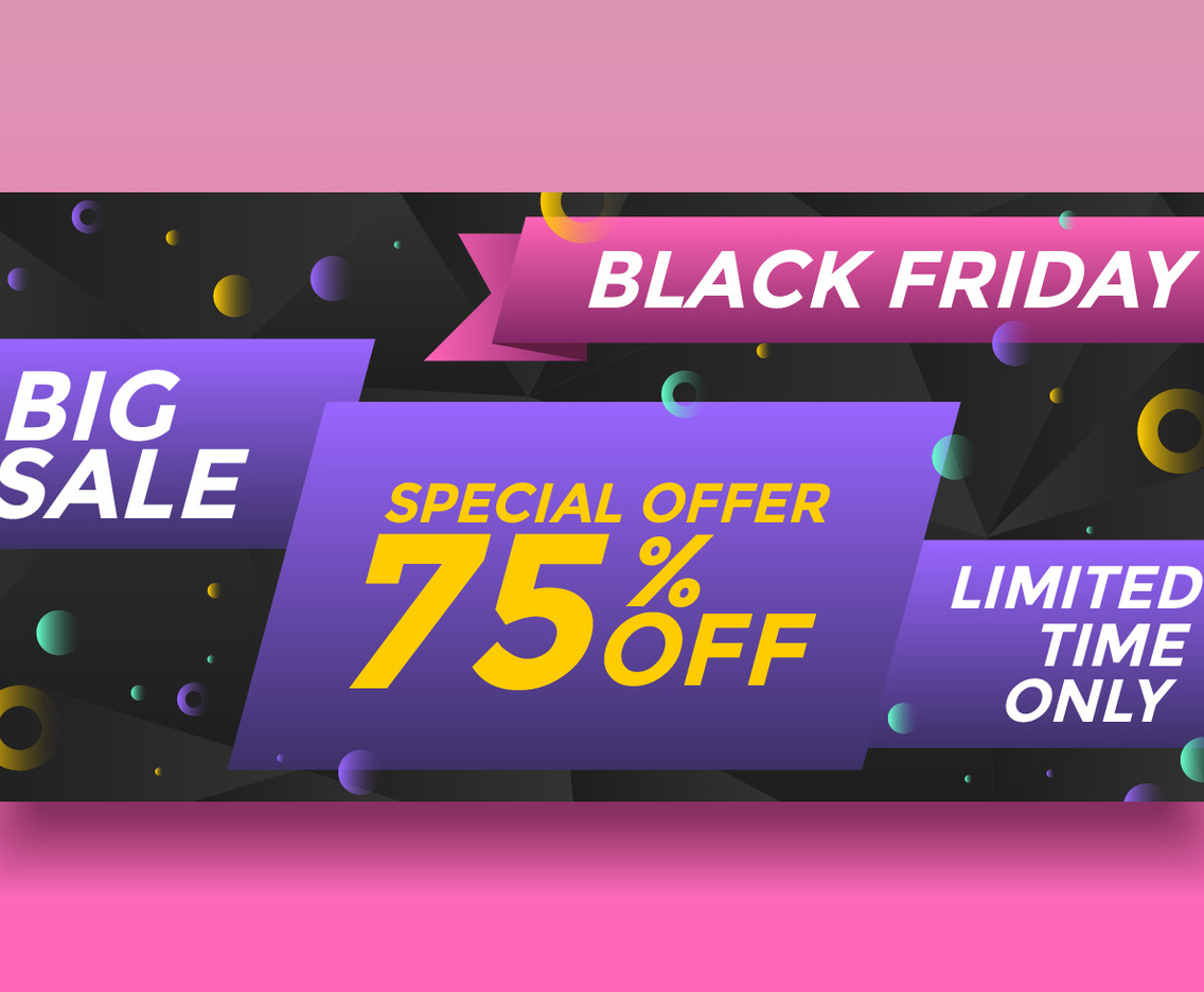Black Friday Big Sale Banner Vector