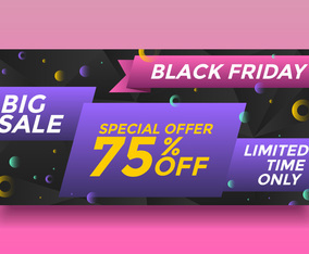 Black Friday Big Sale Banner Vector