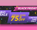 Black Friday Big Sale Banner Vector
