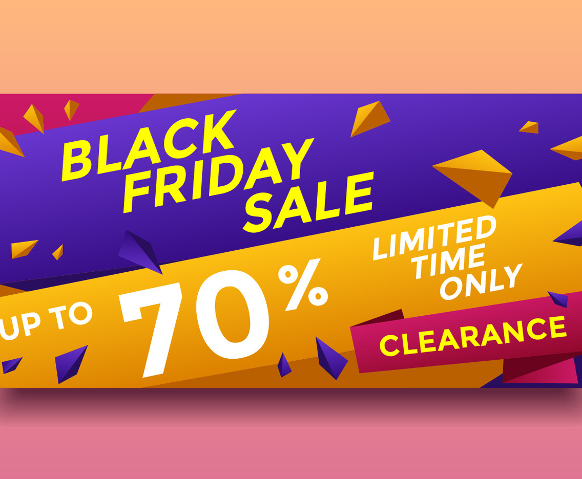 Black Friday Clearance Sale Banner Vector