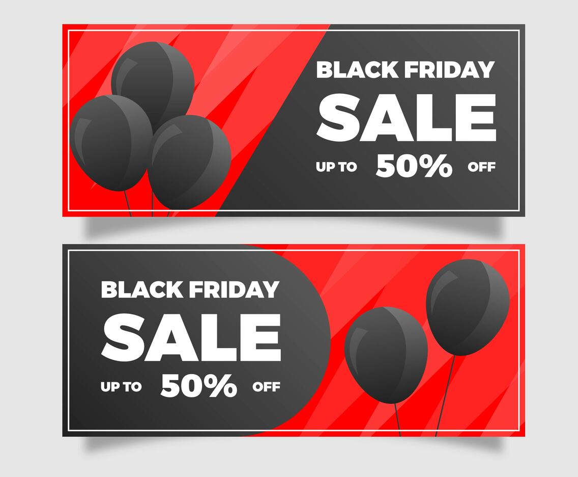 Flat Black Friday Sale Banner