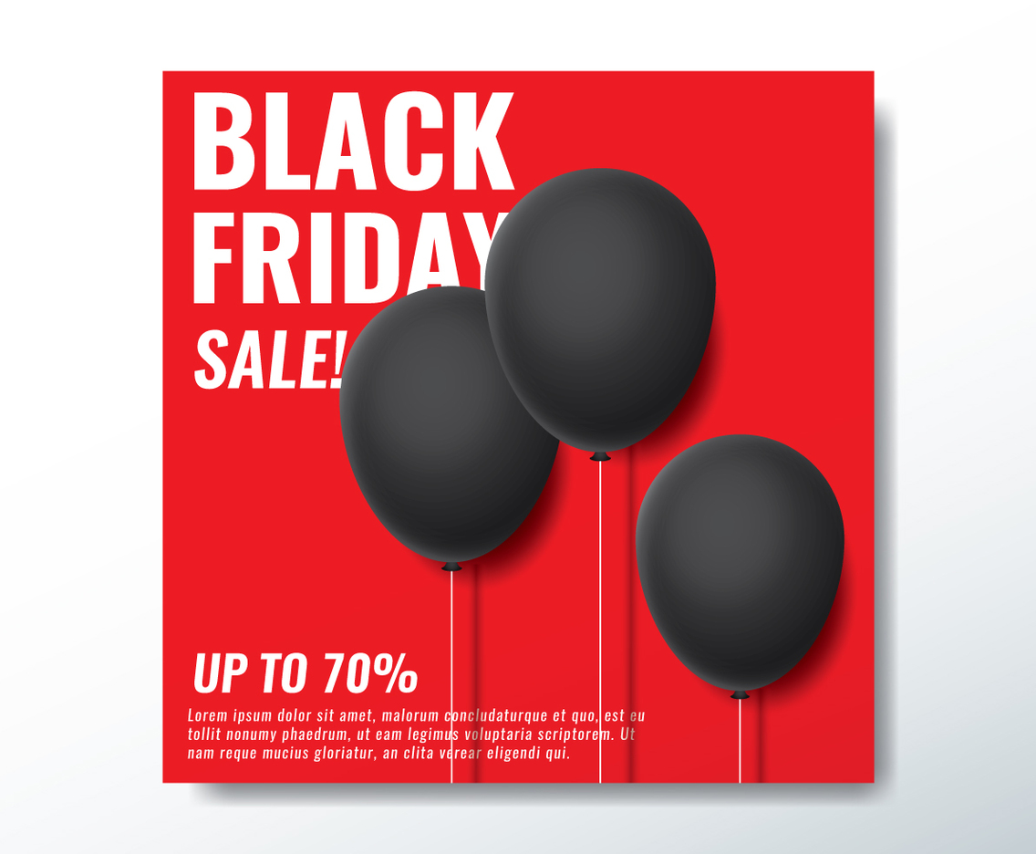 Black Friday Balloon Banner