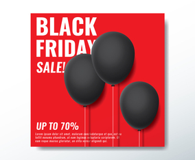 Black Friday Balloon Banner