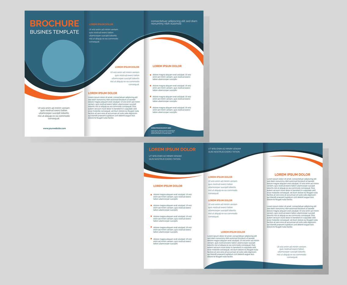 Professional Brochure Template Vector