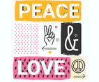 Peace And Love Vector