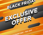 Black Friday Exclusive Offer Media Post Vector