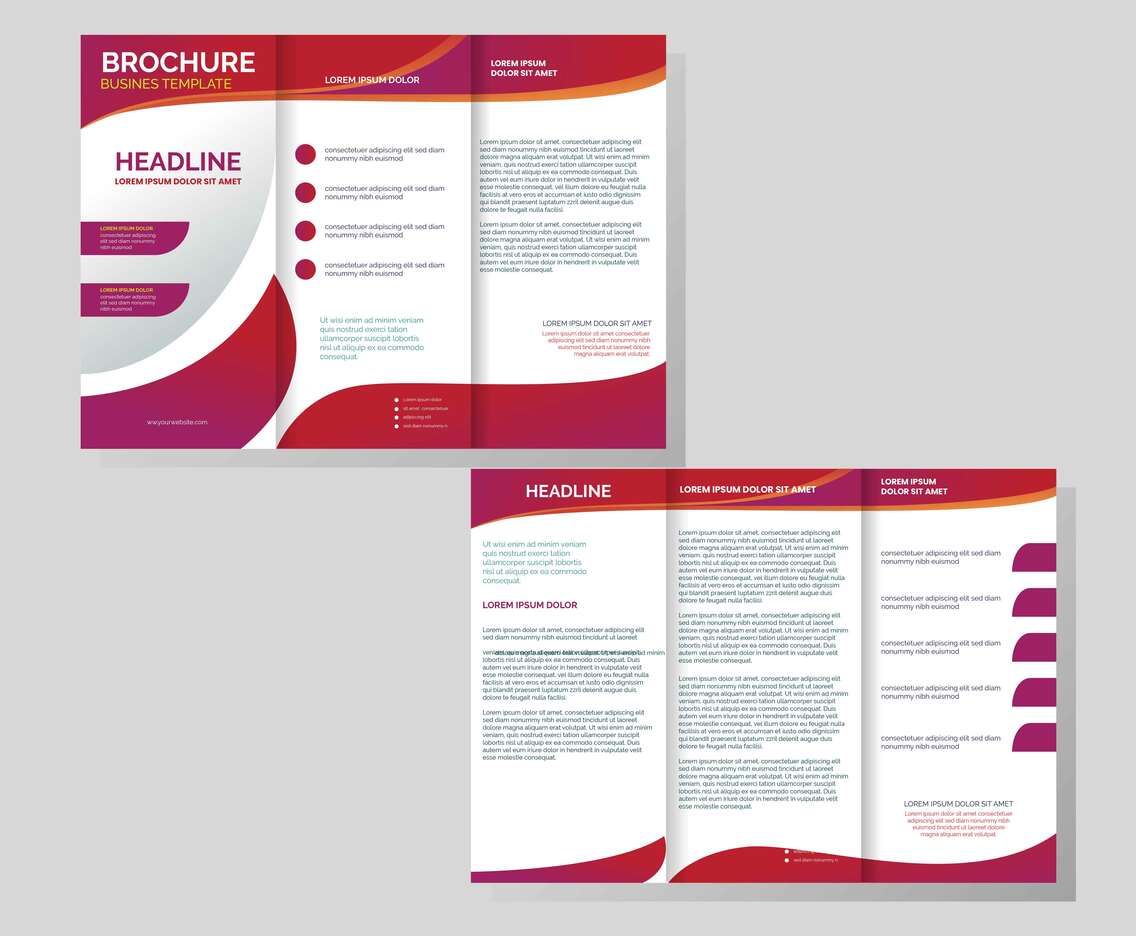 Professional Brochure Template Vector