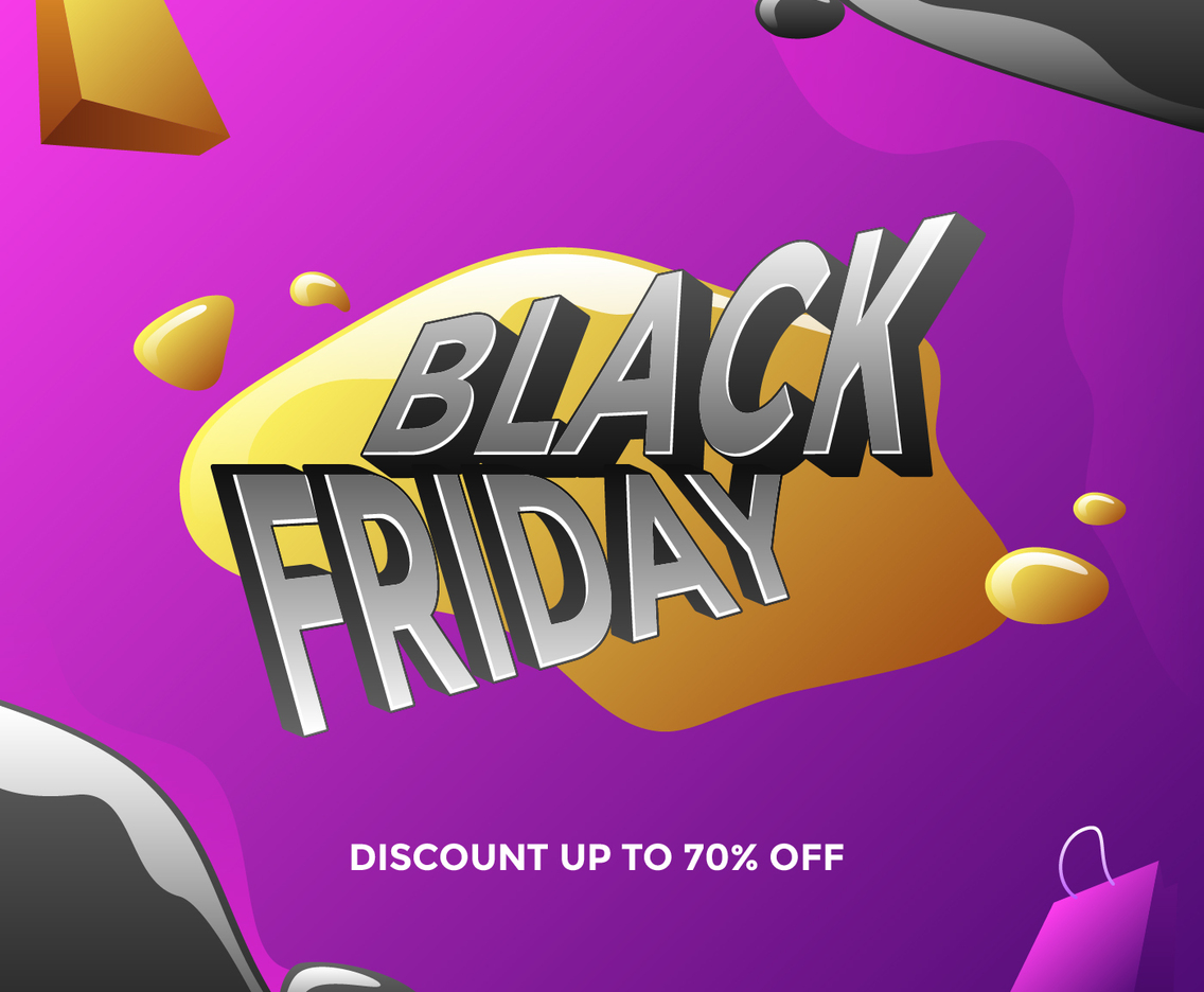 Black Friday Discount Social Media Post Vector
