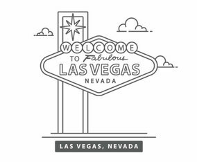 Welcome To Las Vegas Sign Line Vector