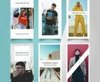 Flat Modern Stylish Fashion Instagram Stories Vector Template